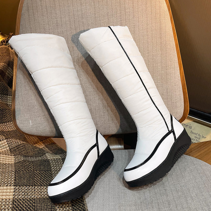 Women's Odessa Knee-High Boots - Plush Faux Fur-Lined Winter Boots with Side Zip & Thick Lug Sole (US 4-11)