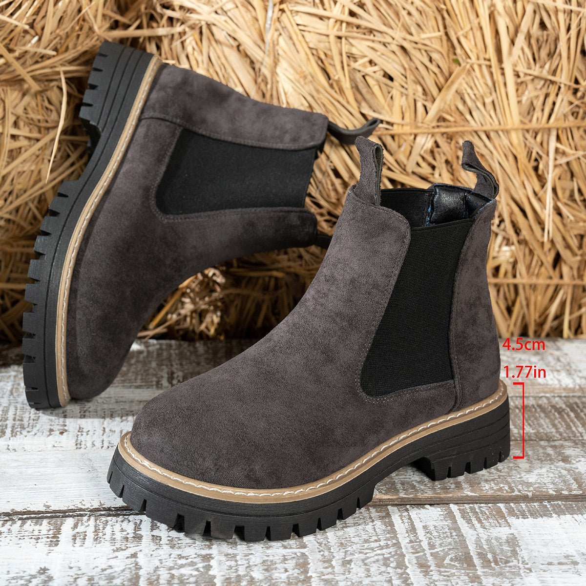 Women's ClassicKick Boots - Effortless Slip-On Ankle Boots with Chelsea Style (US 5-10.5)