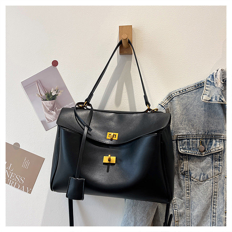 Women's Modern French Tote Bag – Lightweight Structured Purse with Hidden Zip Pockets
