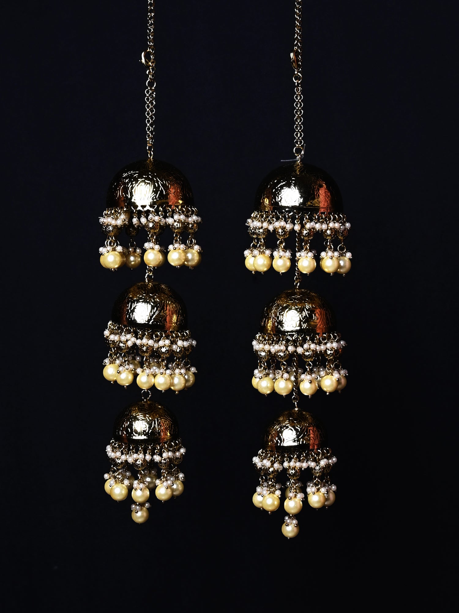 Shweta Pearl Work Gold Plated Kalire - qivii