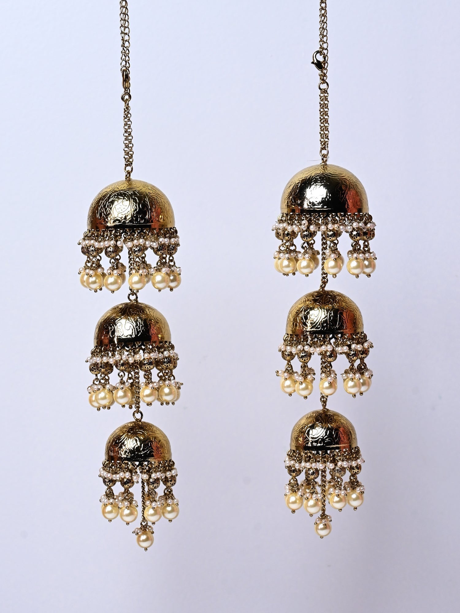 Shweta Pearl Work Gold Plated Kalire - qivii
