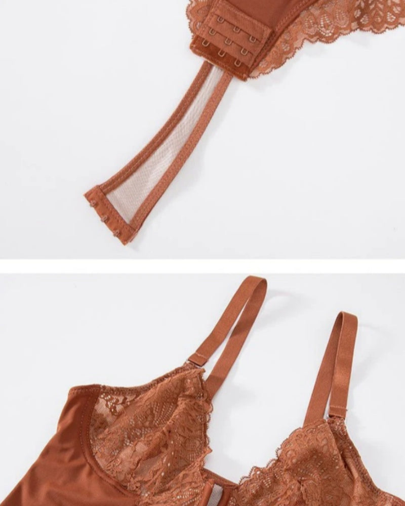 Sexy Lace Deep-V Neck Bodysuits - By Qivii