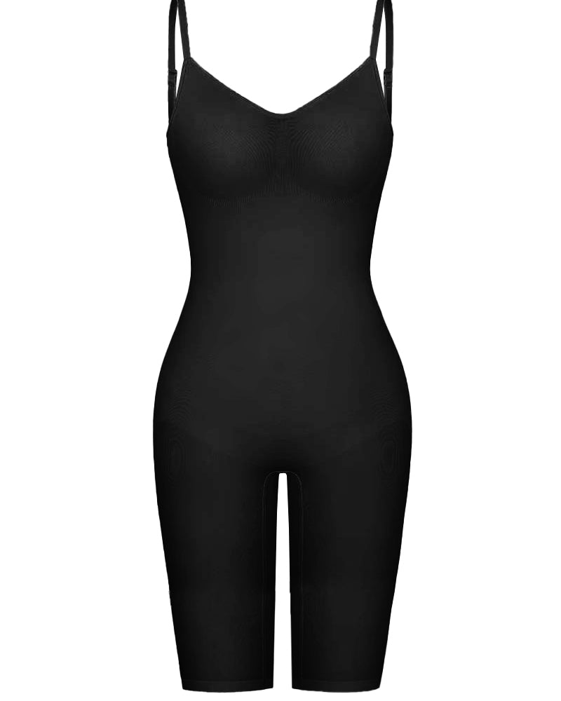 Seamless Backless Mid Length Tummy Control Shapewear Bodysuit