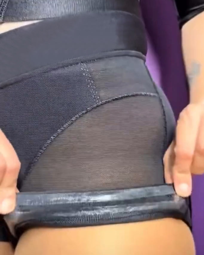 Low Waist Seamless Sheer Mesh Butt Lift Shaping Shorts