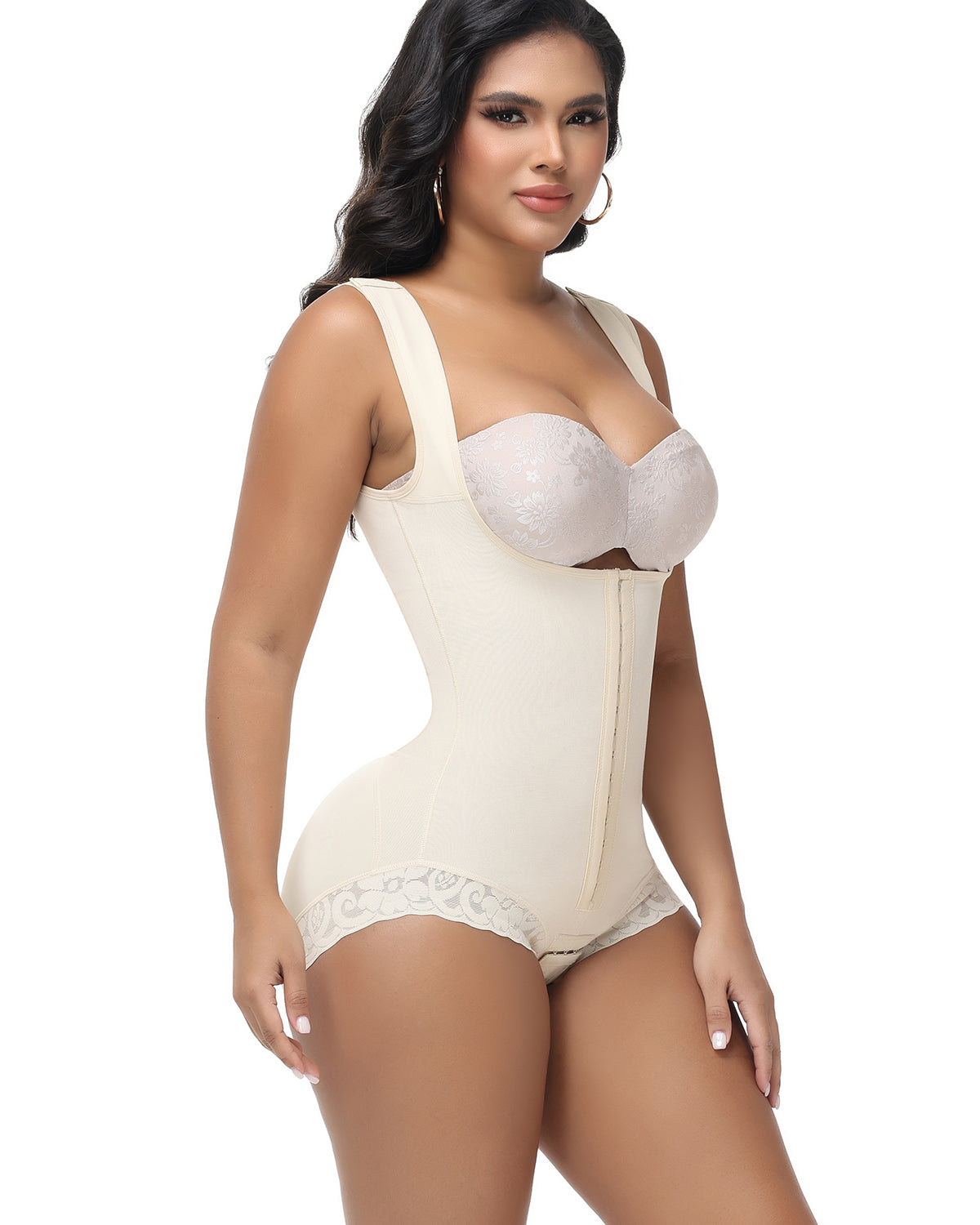 Open Bust Tummy Control Fajas Colombianas Butt Lift Body Shaper