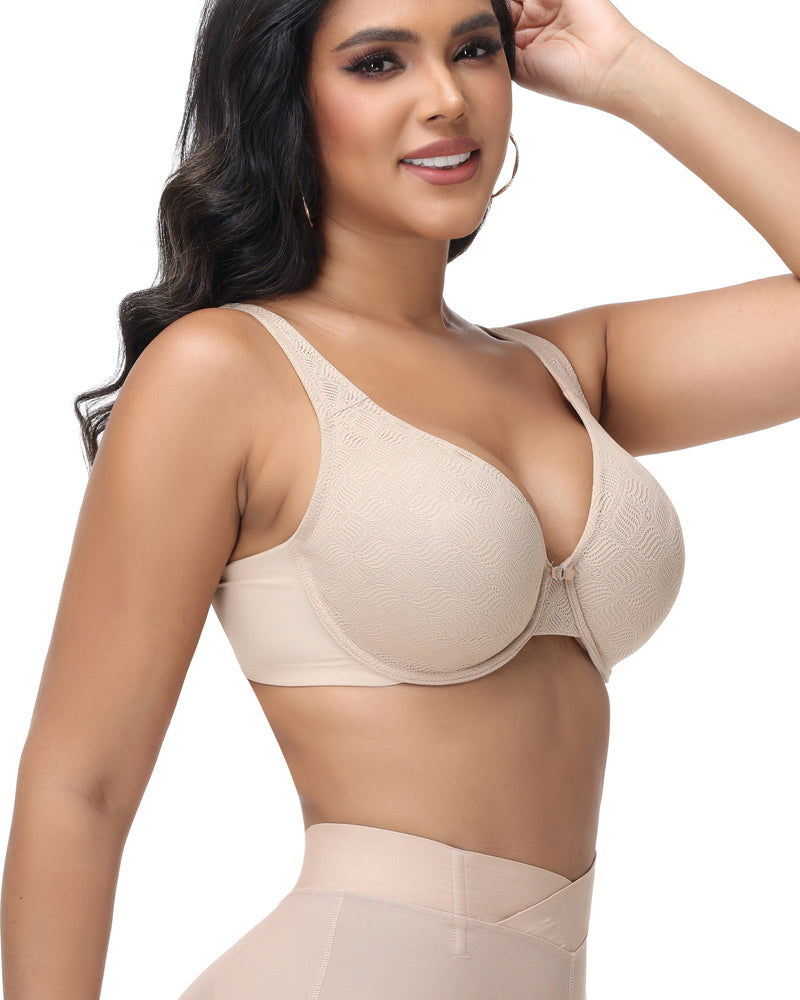 Shapshe® Full Coverage Underwire Non Padded Lace Bra