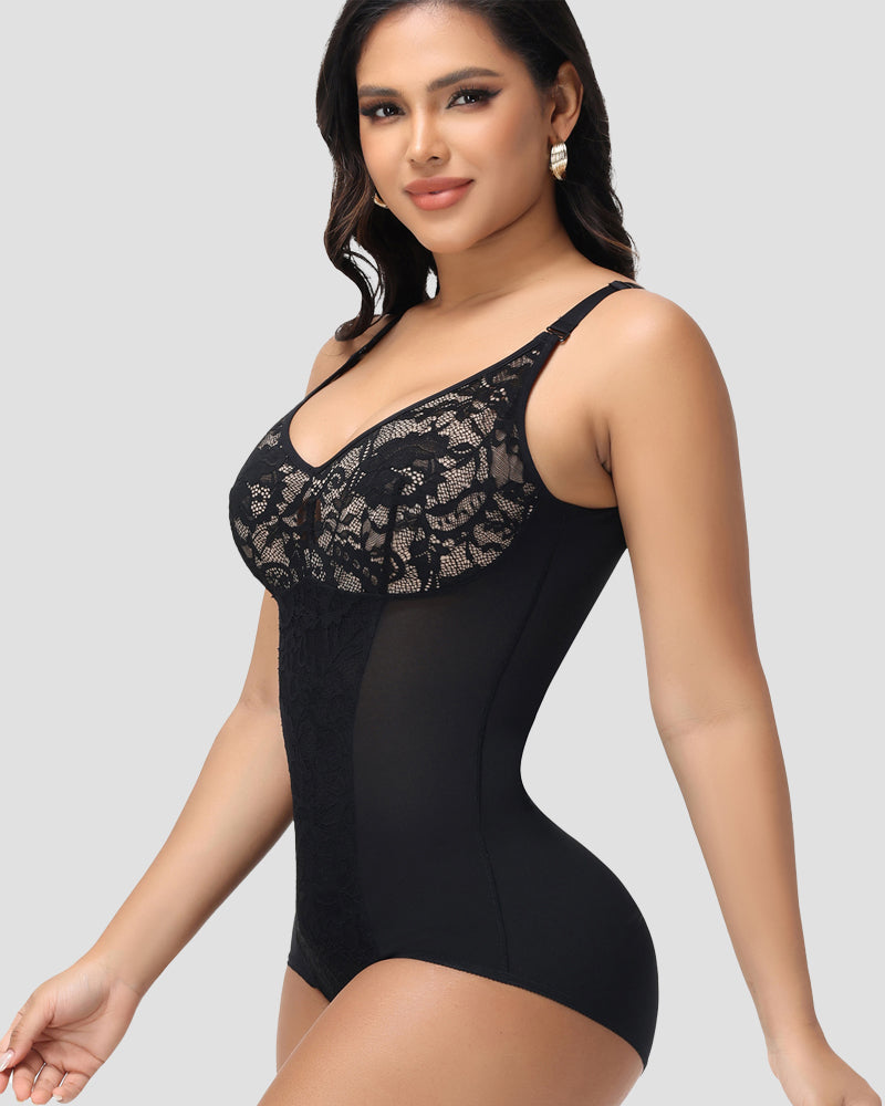 Shapshe® Sexy V Neck Lace Briefs Shapewear Bodysuit (Pre-Sale)