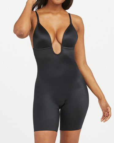 Shapshe® Deep V Neck Low Back Built In Bra Shapewear Bodysuit