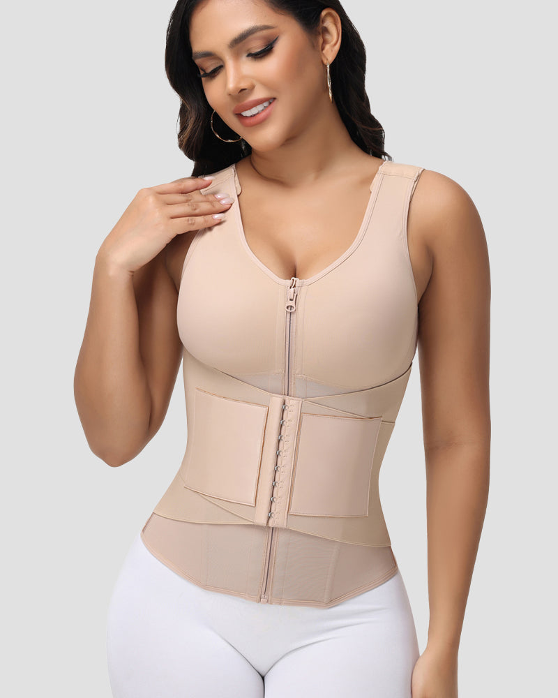 Shapshe® Zipper & Button Double Pressure Sports Waist Trainer
