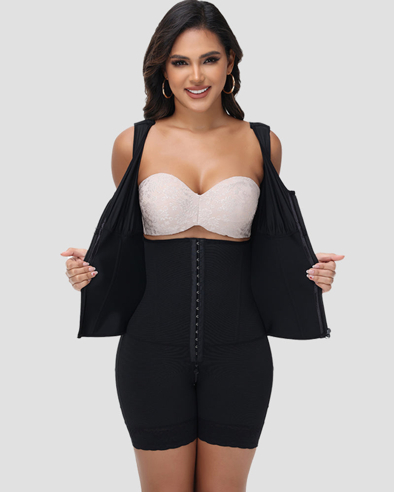 Shapshe® Sleeveless Faja Chest Tummy Control Body Shaper with Waist Trainer