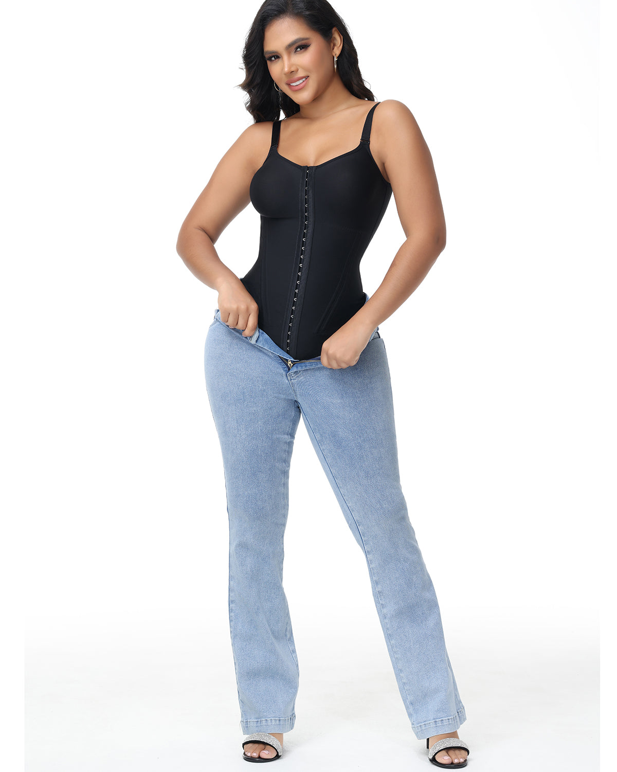 Shapshe® Fajas Colombianas Hooks Tummy Control Body Shaper