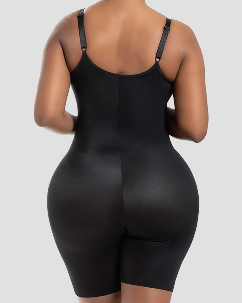 Seamless Tummy Control Shapewear Bodysuit With Built In Bra