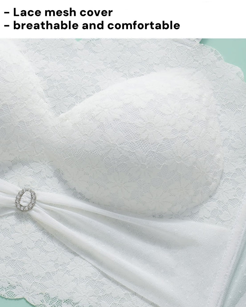 Sexy Push up Non Slip Wire Free Bra with Removable Shoulder Strap