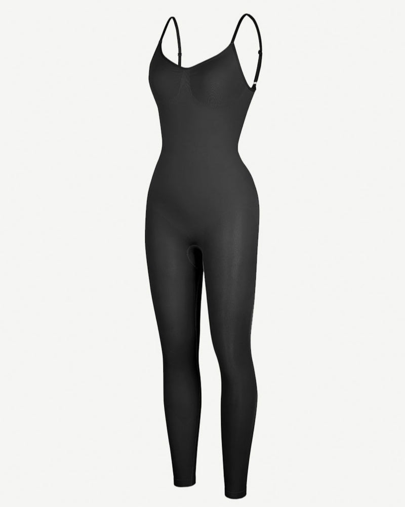 Women's Seamless Breast Support Tummy Control Full Shaping Jumpsuit - By Qivii