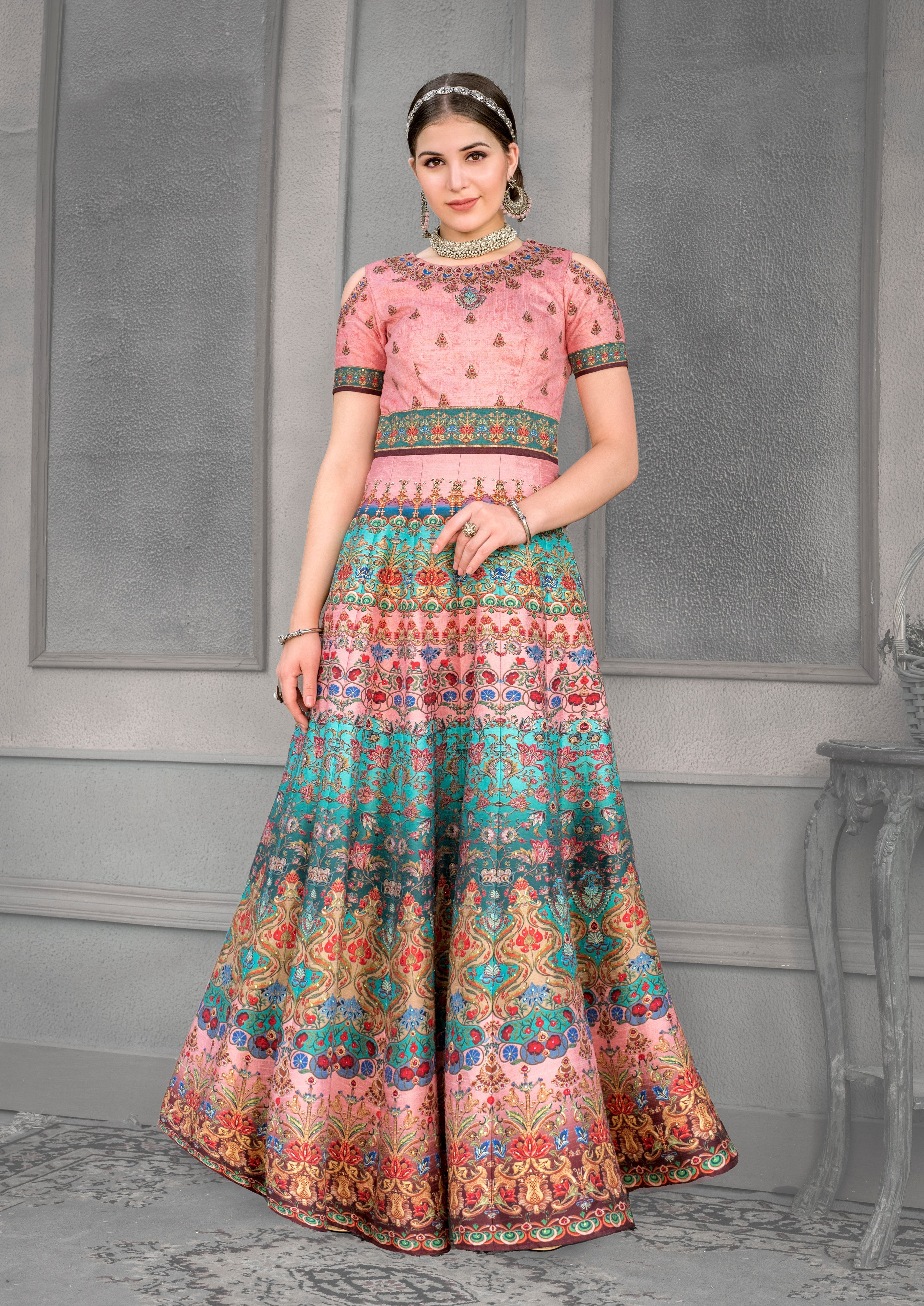 Effortless Ethos: A Khadi Mono Silk Gown with Natural Grace - qivii