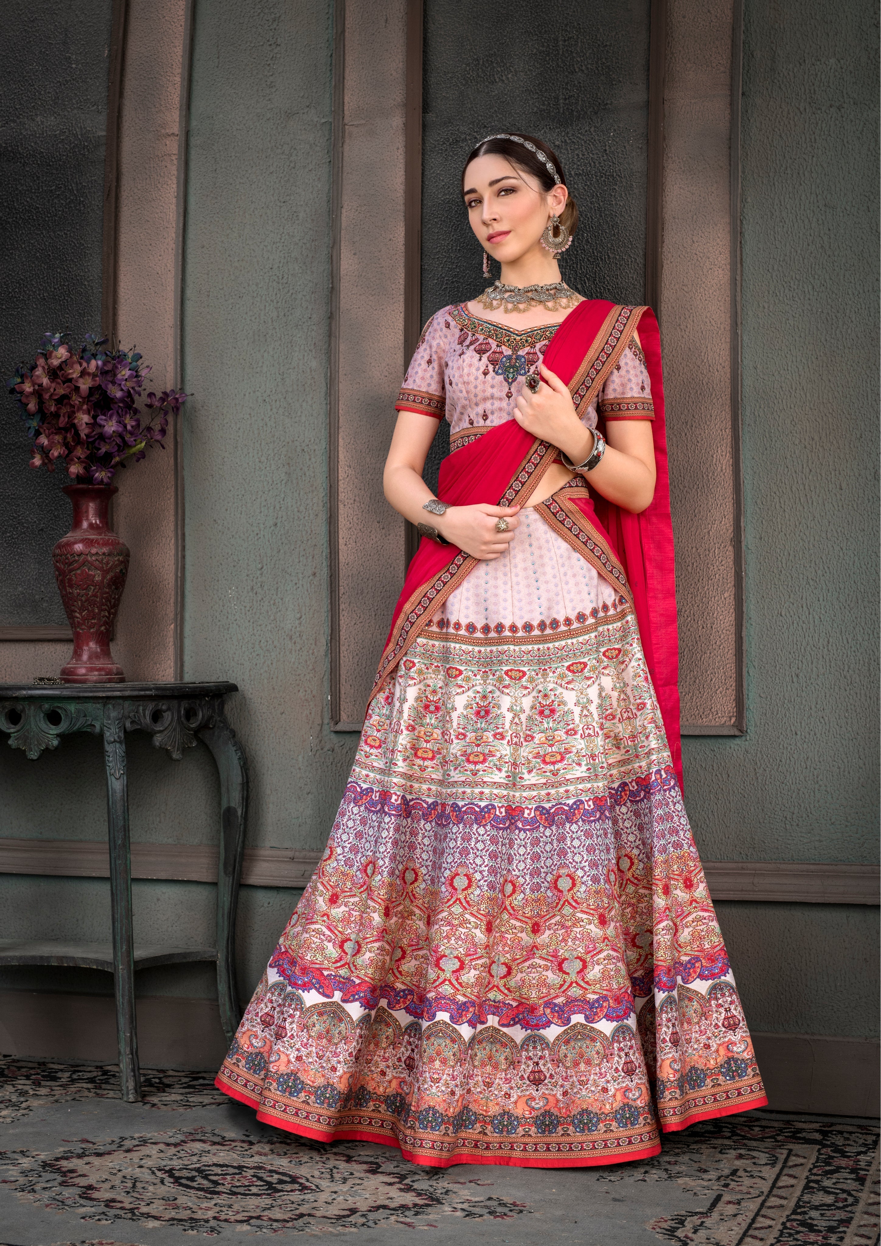 Digital Delight: A Lehenga with Beautifully Printed Designs - qivii