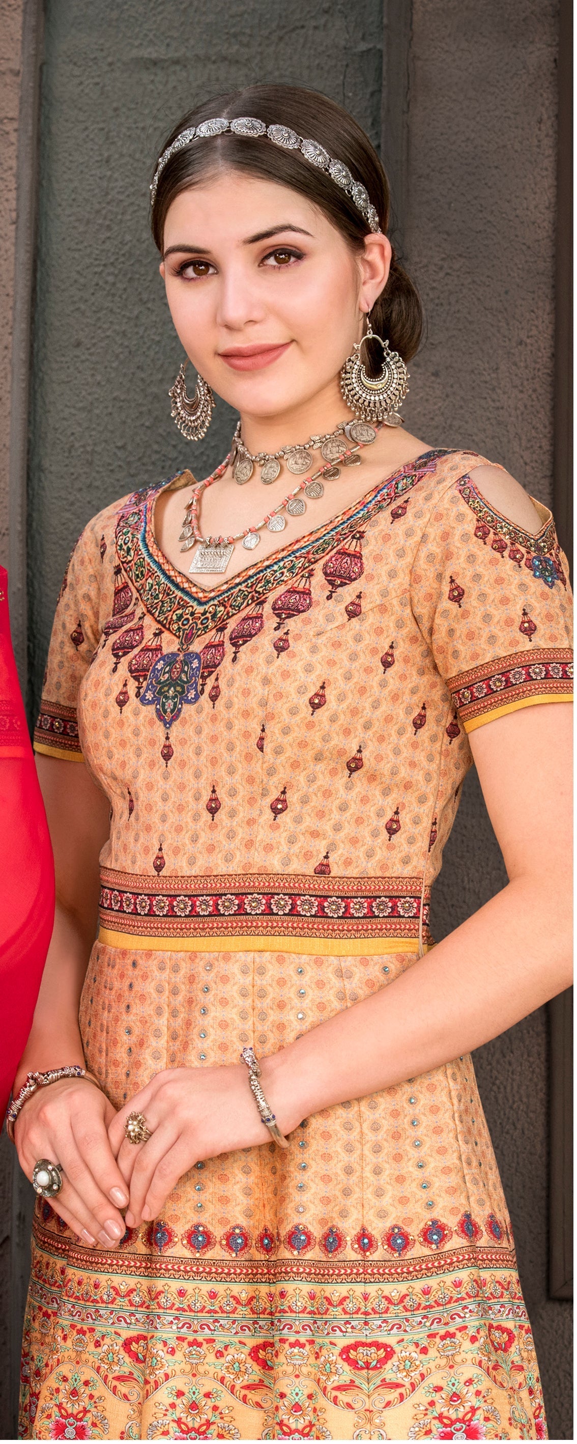 Mono Silk Marvel: A Khadi Mono Silk Gown with Mesmerizing Texture - qivii