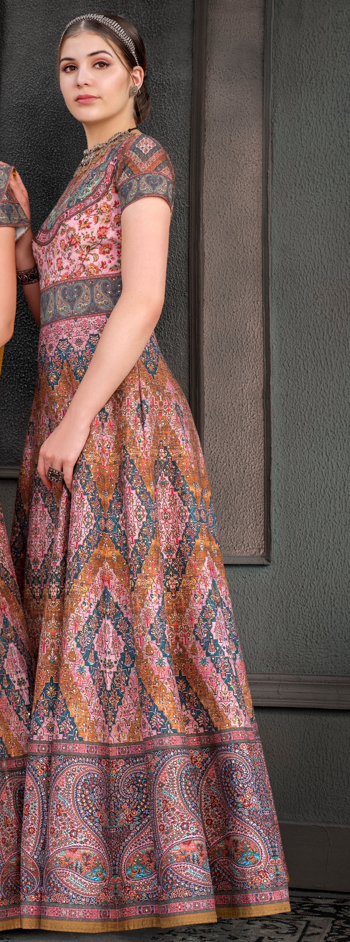 Artisanal Artistry: A Khadi Mono Silk Gown with Handcrafted Beauty - qivii