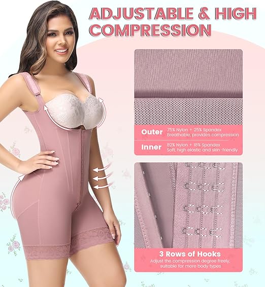 Shapshe® Fajas Colombianas Full Body Tummy Control Butt Lifting Post Surgery Compression Shapewear - By Qivii