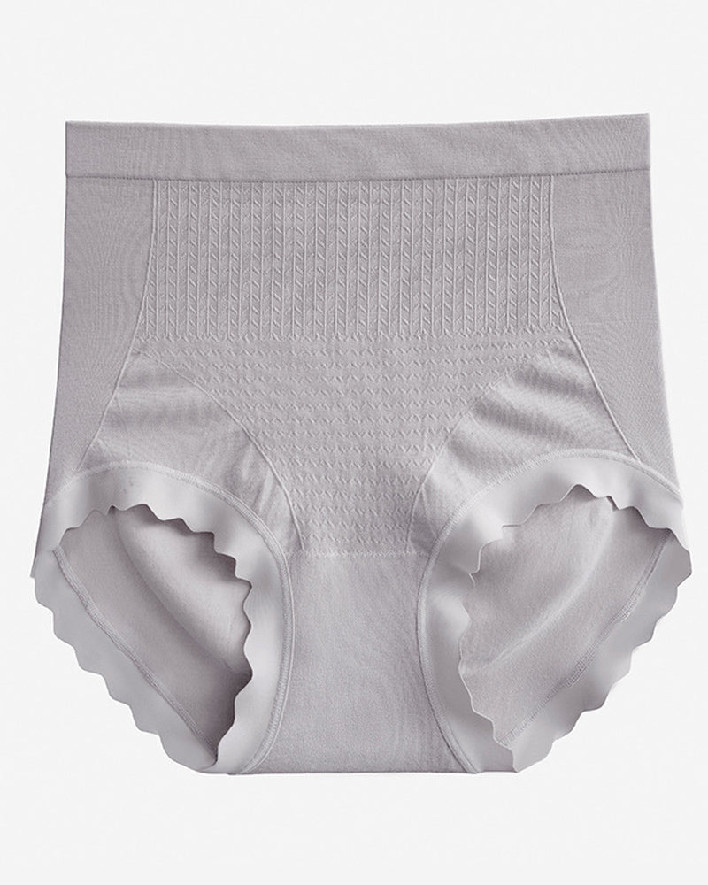 Women's High Waisted Antibacterial Crotch Briefs Stretch Full Coverage Panties - By Qivii