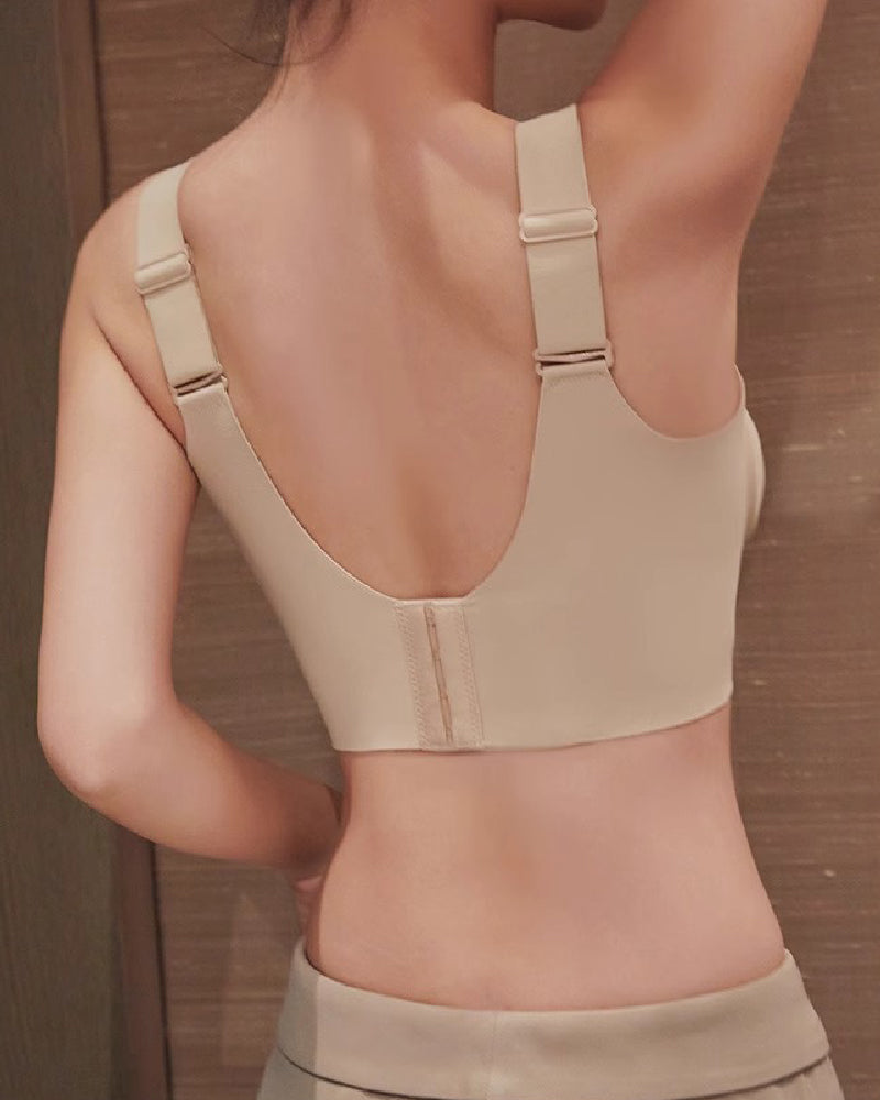 Smooth Minimizer Wireless Bra Anti-sagging Traceless Full Cup Thin Underwear - By Qivii