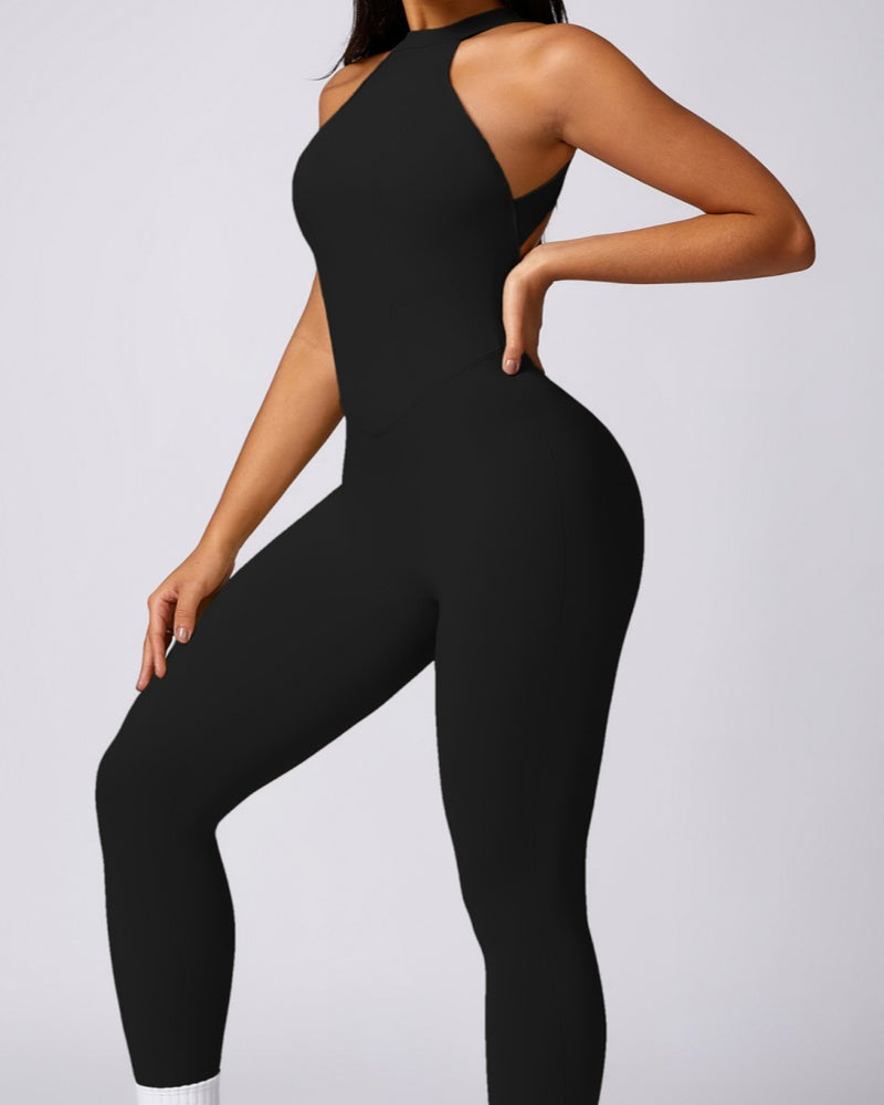 Peach Hip-lifting and Beautiful Back Quick-drying Yoga Jumpsuit - By Qivii