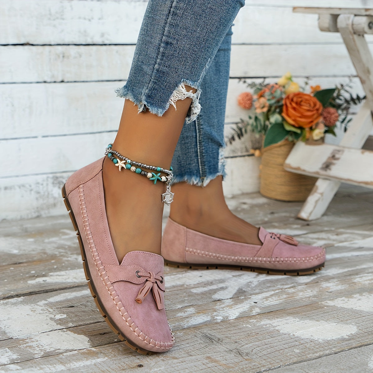 Nadine - Klassische Loafers mit Quasten-Detail - By Qivii