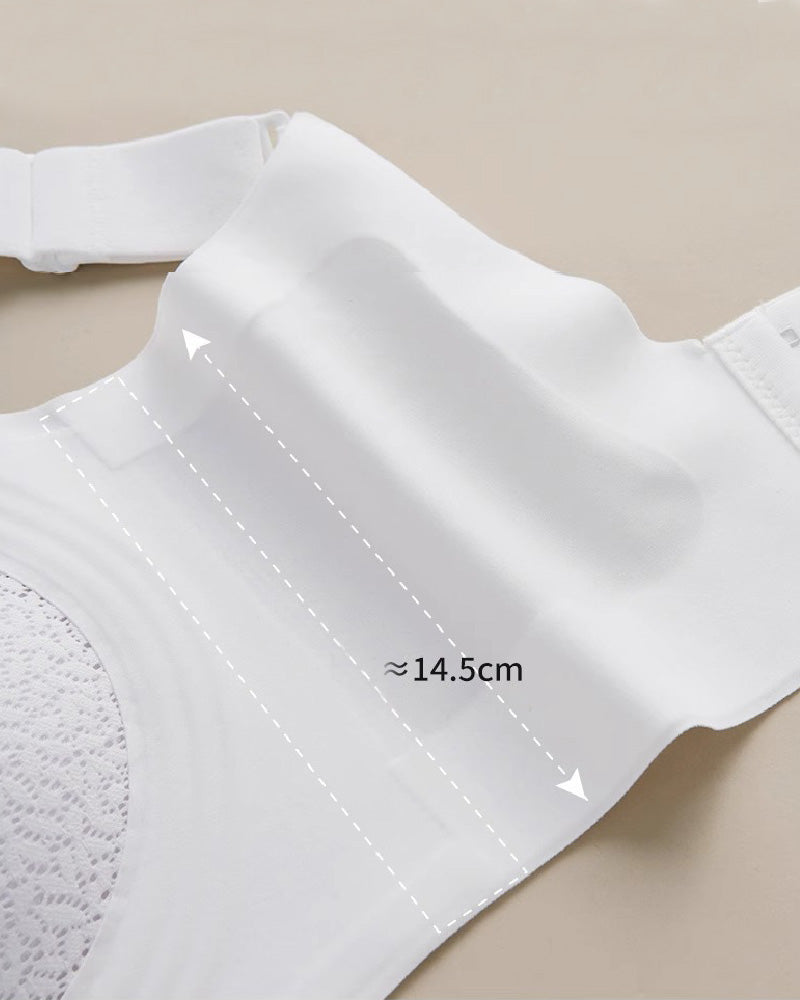 Women's Wireless Lace Anti-Sagging Bra Minimizer Thin Breathable Plus Size Underwear - By Qivii