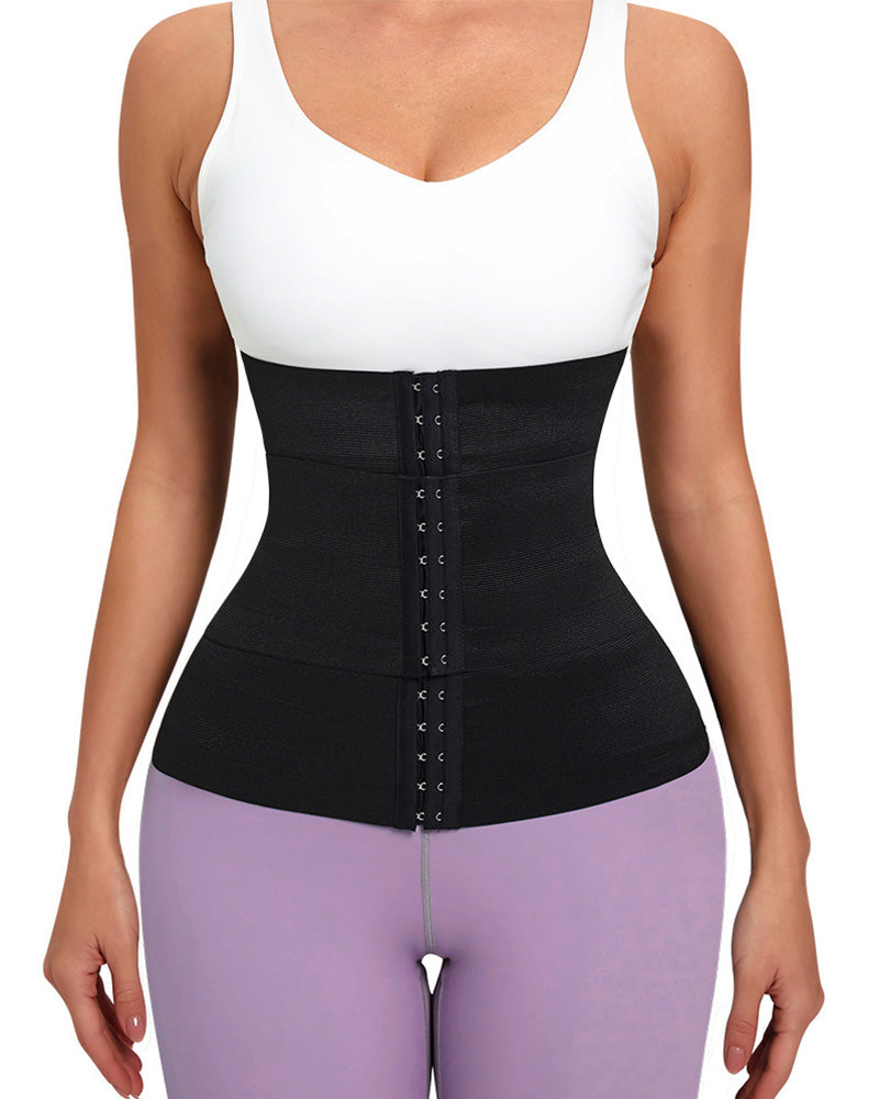 Waist Trainer Corset Double Belt Breathable Belly Slimming Workout Adjustable Fajas Girdle - By Qivii