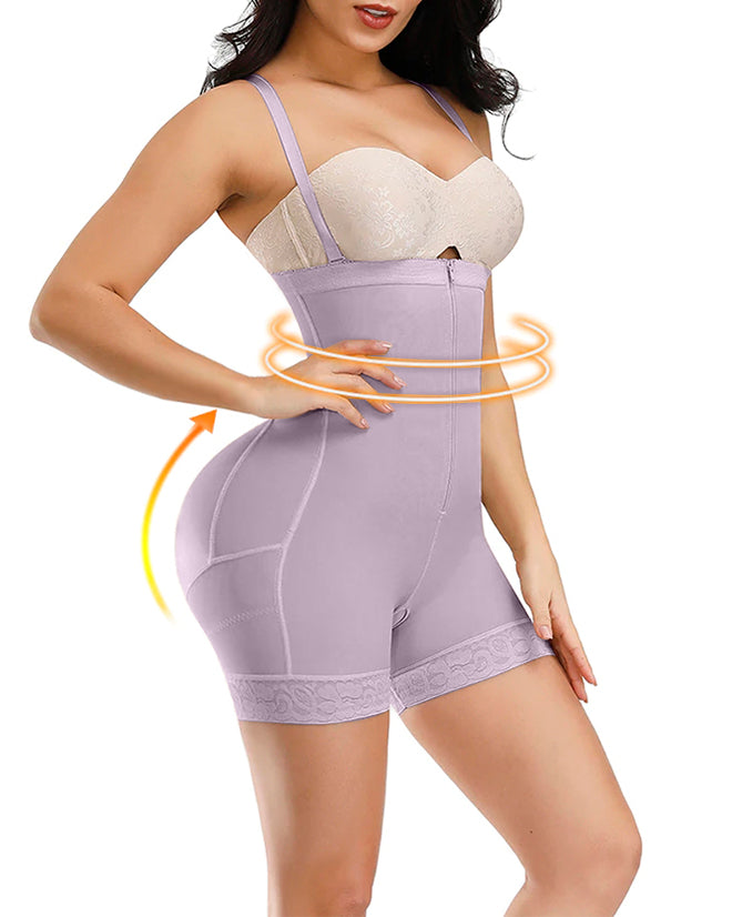 Shapshe® Corset Tummy Control Butt Lifter Panties Shapewear Bodysuits Open Bust Zipper