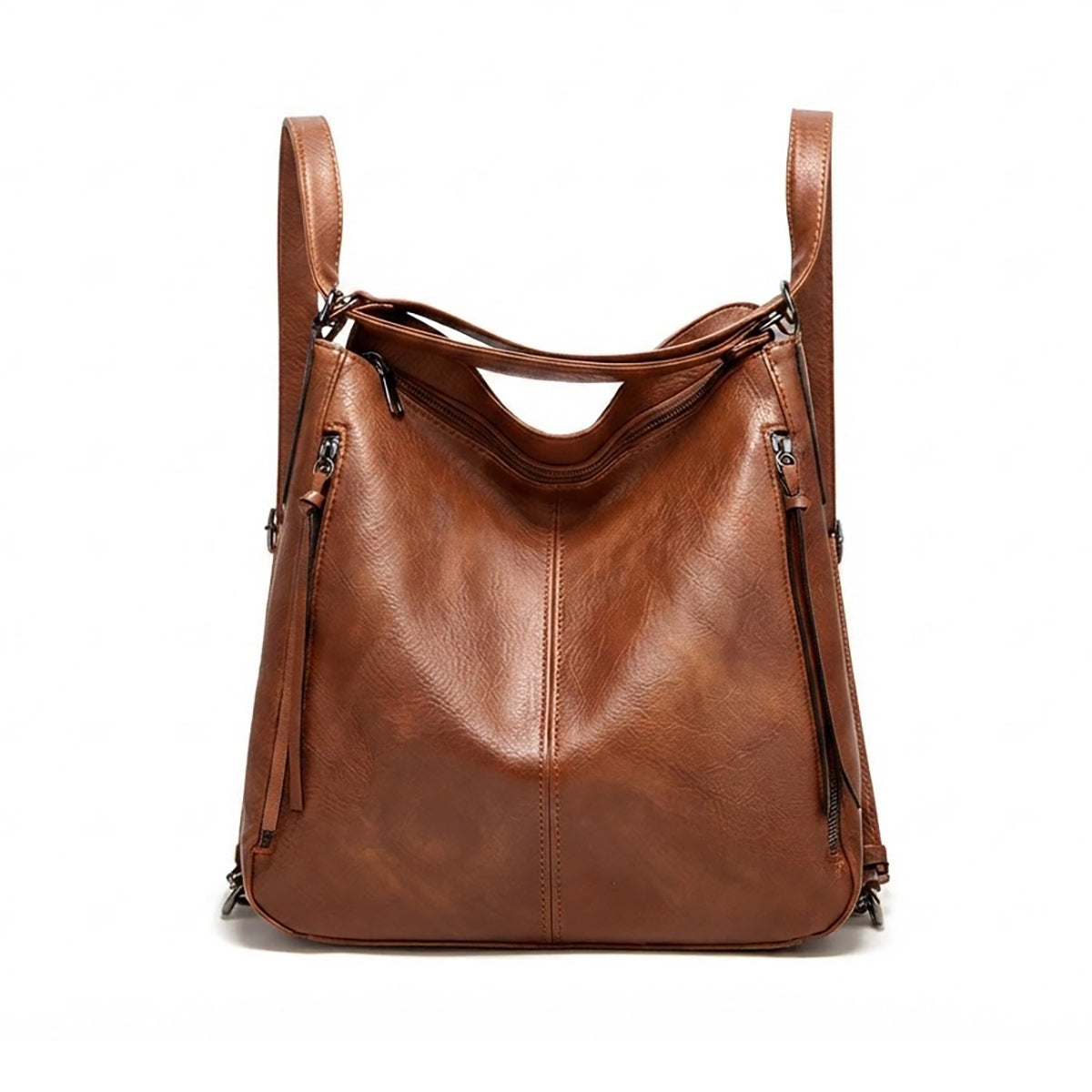 Ounamei Vegan Leather Hobo Tote Bag for Women | Multi-Way Carry Shoulder Crossbody Backpack Bag with Matching Wallet
