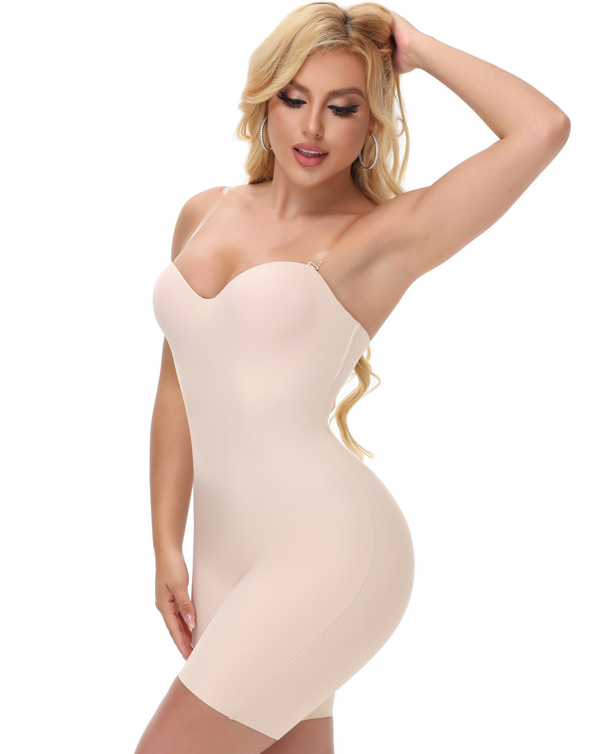 Shapshe® Soft Cup Bodysuit Tummy Control Built in Shapewear with Adjustable Strap