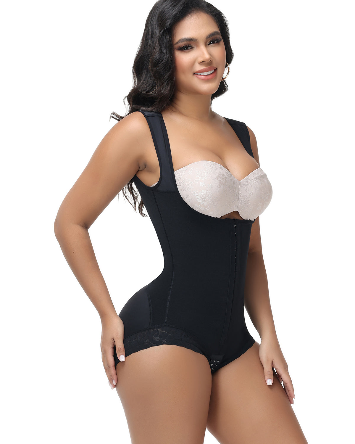 Open Bust Tummy Control Fajas Colombianas Butt Lift Body Shaper