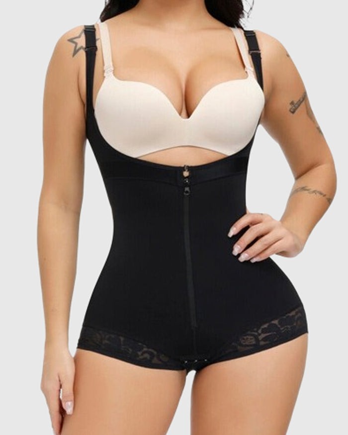 Shapshe® Firm Control Butt Lifter Tummy Control Lace Bodysuit Shapewear