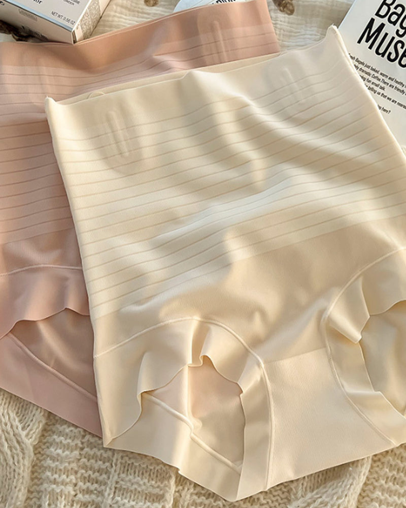 Ice Silk Seamless Tightening Waist Panties Hip Lift Breathable Shaping Briefs - By Qivii