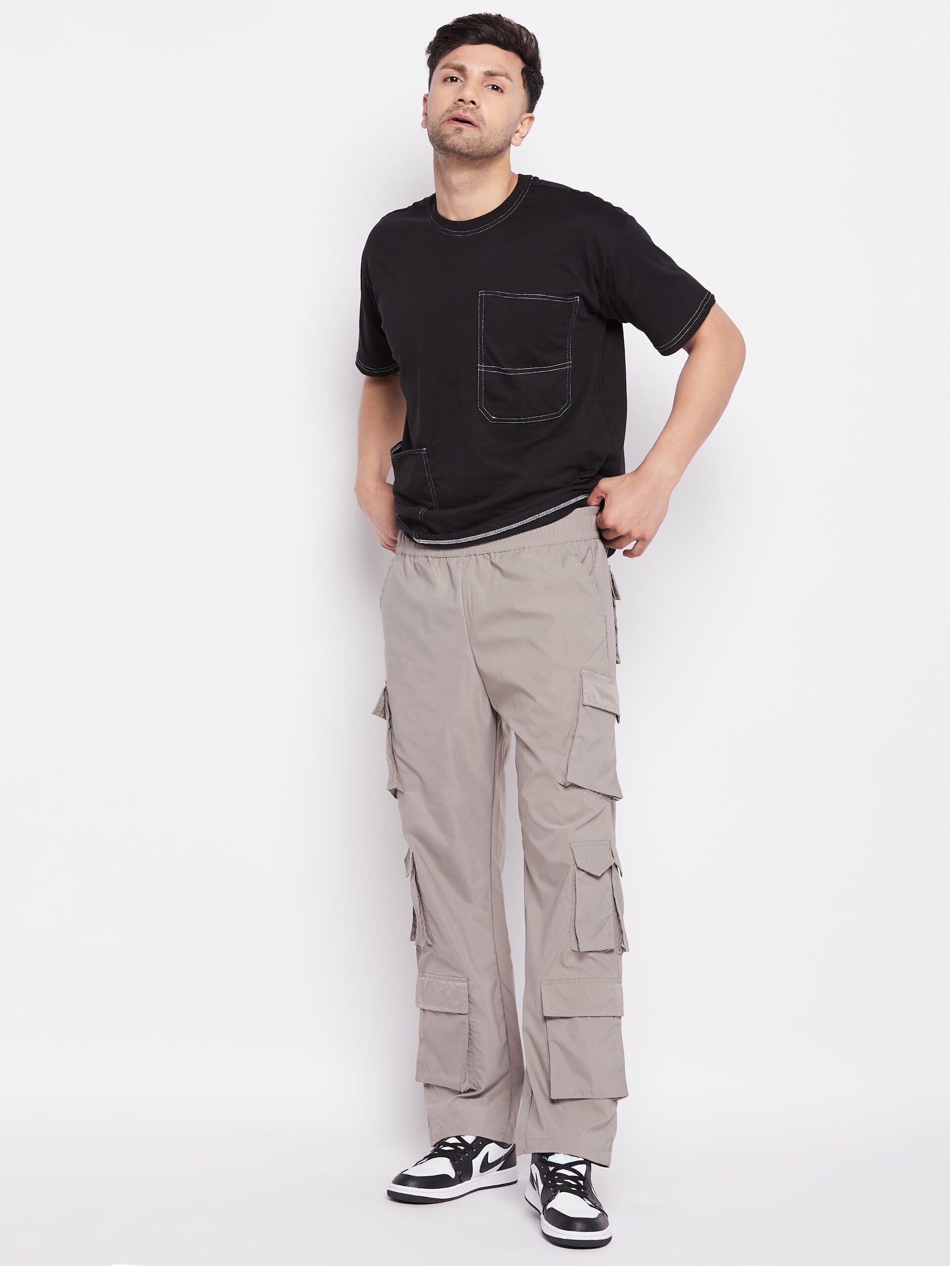 Grey Tactical Cargo Trackpants