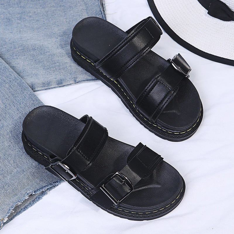 Women's Coastal Gladiator Sandals – Sporty Platform Slide with Contoured Footbed