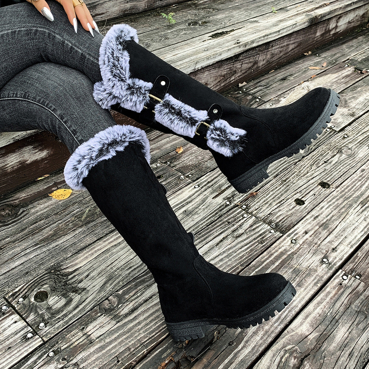 Women's WinterHug Mid-Boots - Plush Lined Suede Snow Boots (US 5-10.5)