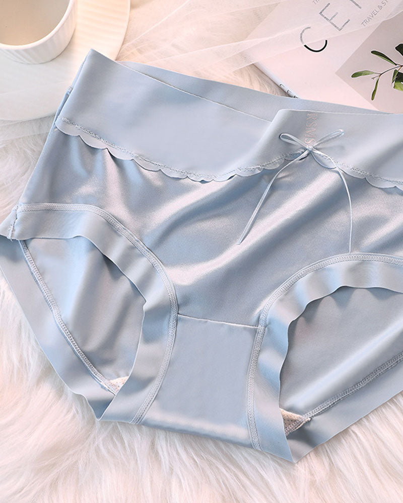 Luxury High Waist Tummy Control Satin Panties - By Qivii
