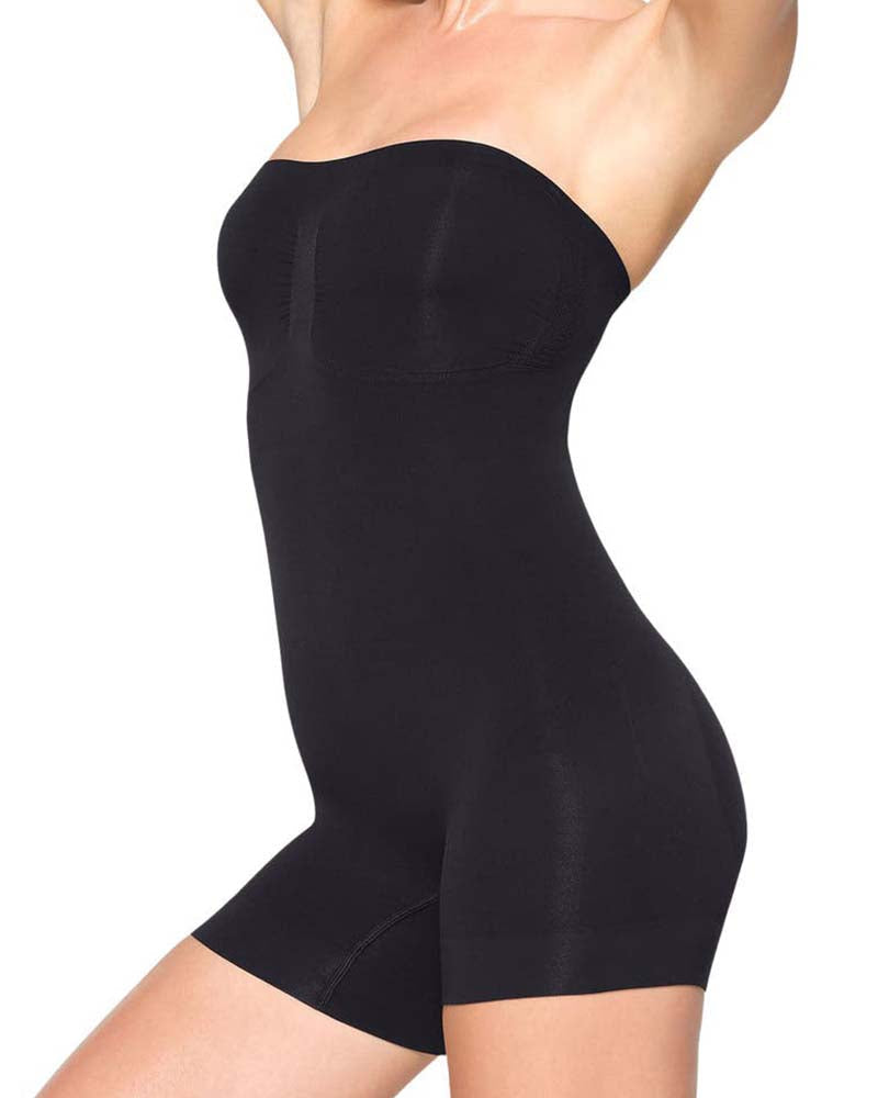 Slimming Sleeveless Bodysuit With Removable Shoulder Strap - By Qivii