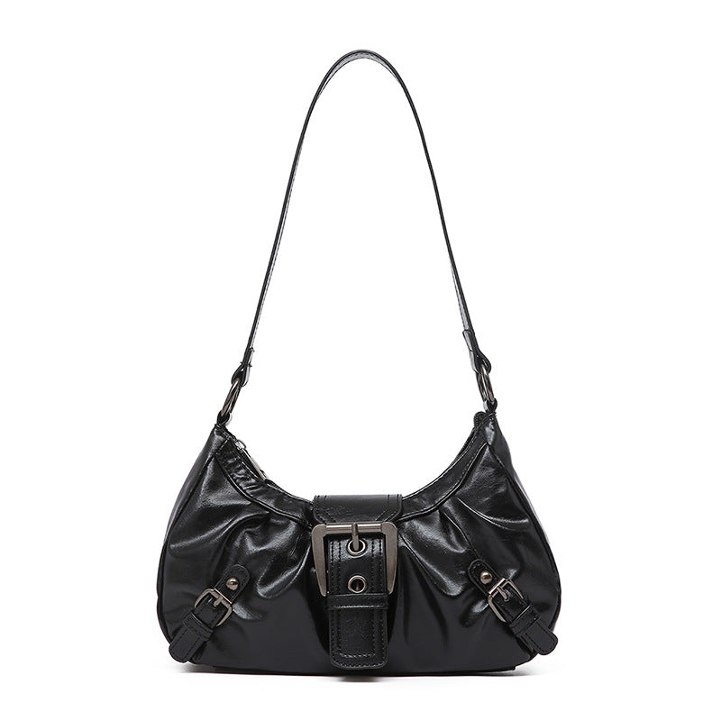 Women's Terra Siren Hobo - Dual-Tone Distressed Leather Underarm Bag | Salvaged Elegance