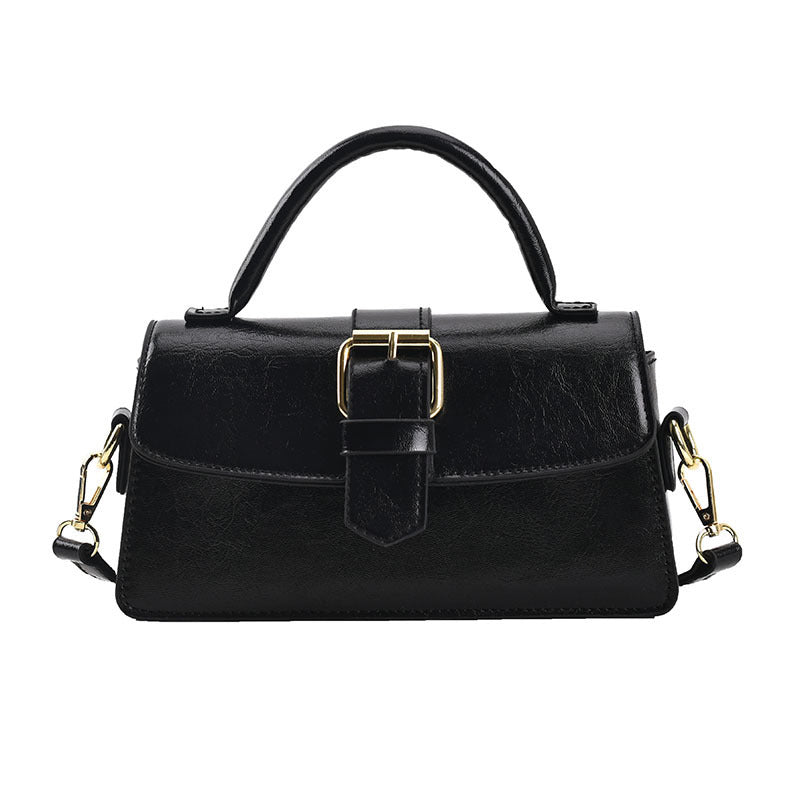 Women's Cantle Mini Satchel - Equestrian-Architectural Bag with Convertible Carry