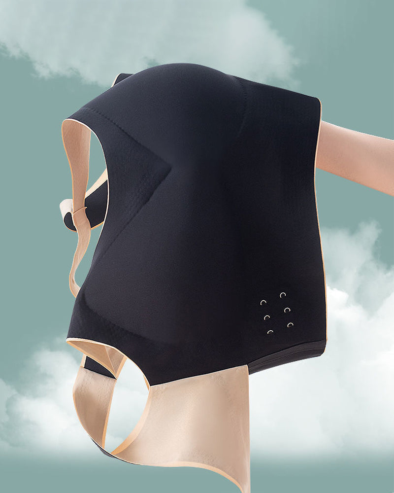 Wireless Front Cross Side Buckles Bra Hunchback Correction Shockproof Yoga Underwear - By Qivii