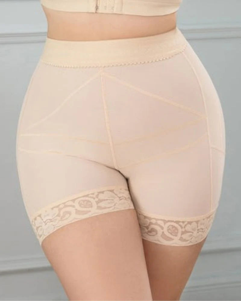 Women Beige Butt Lifter Seamless Thigh Slimming Control Panties - By Qivii