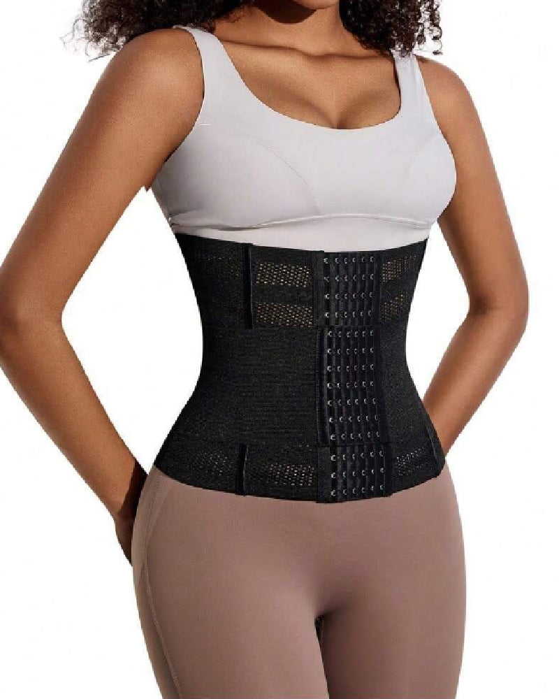 Hollow Breathable Double Belt Waist Trainer Tummy Control Slimming Sports Corset - By Qivii