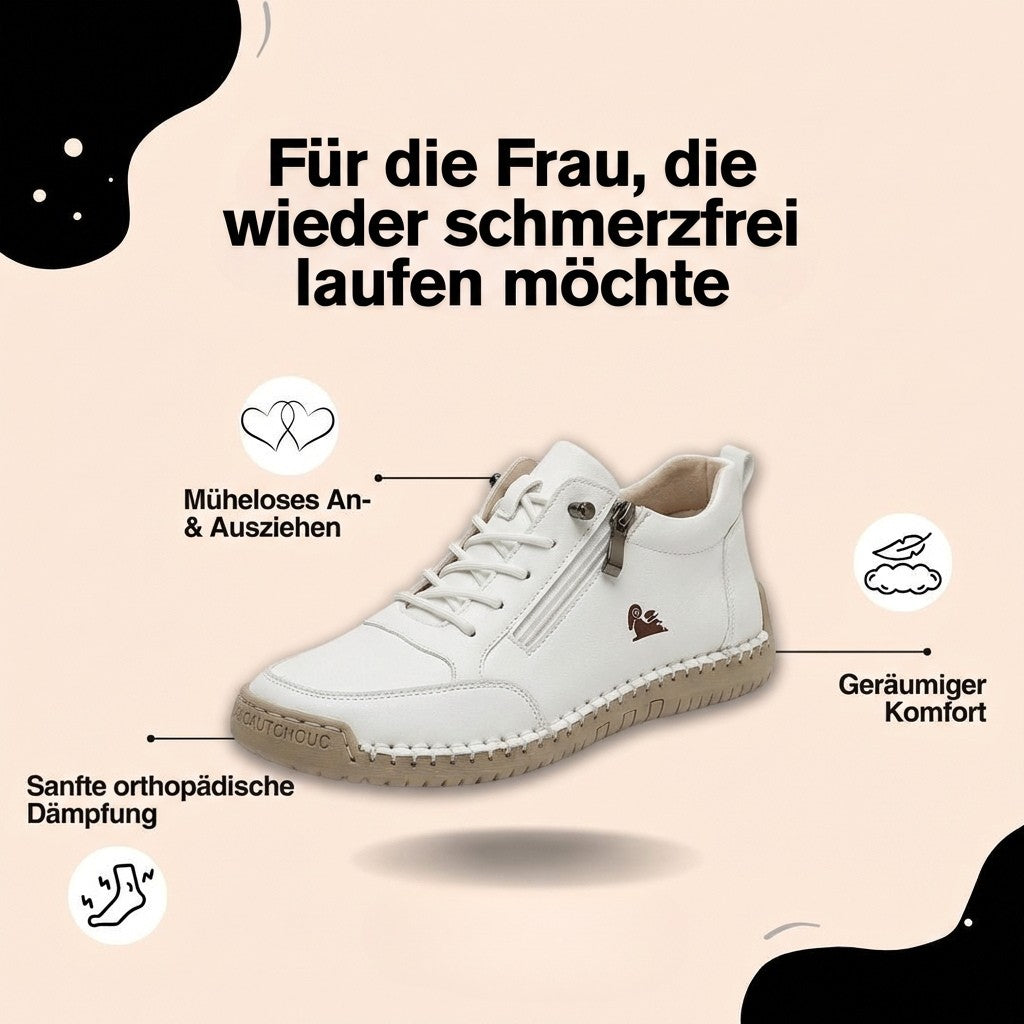 Mila – Komfortable orthopädische Sneakers + Reißverschluss - By Qivii