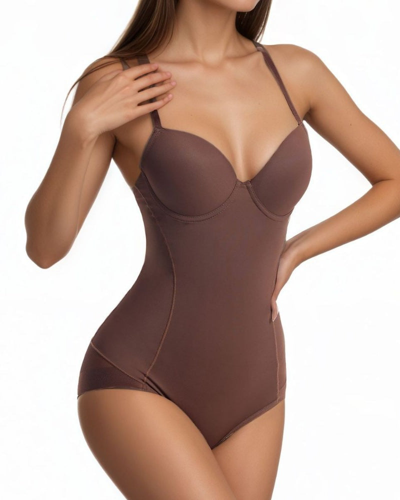 Sleeveless Lace Patchwork One Piece Shapewear Bodysuits
