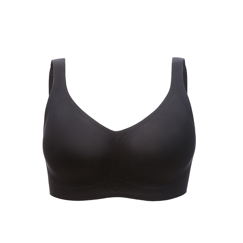 Women's Seamless Low Back Wireless Deep U Shaped Backless Comfort Minimizer Bra - By Qivii
