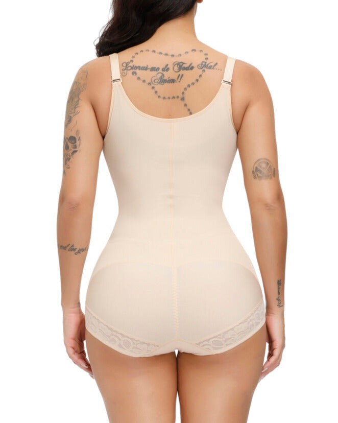 Shapshe® Firm Control Butt Lifter Tummy Control Lace Bodysuit Shapewear