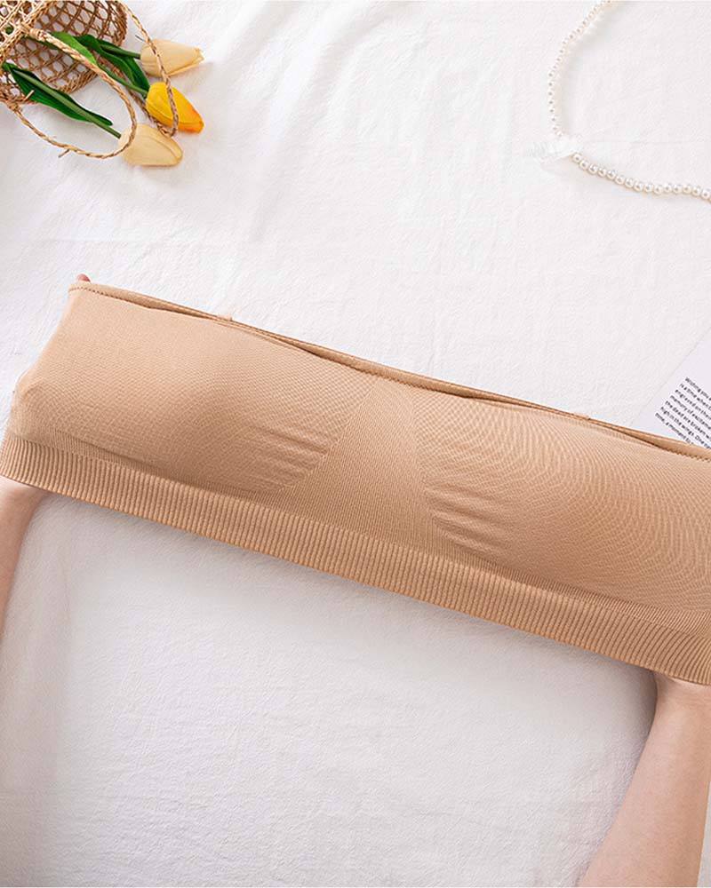 Women Strapless Push up Bra without Steel Ring Seamless tube top - By Qivii